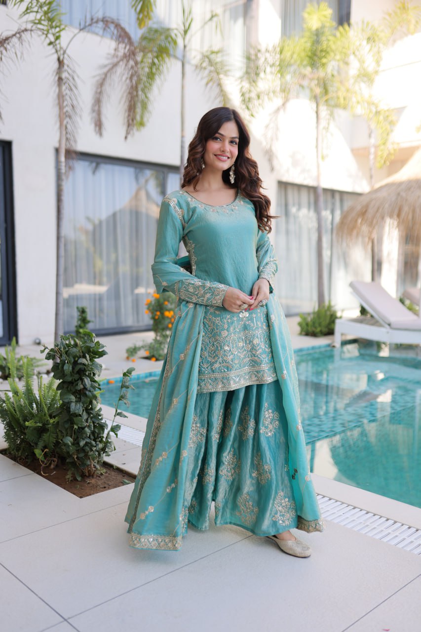 RangBhoomi Premium Designer Ready-to-Wear Top, Sharara, and Dupatta Collection 2026